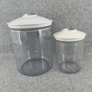 FoodSaver Vacuum Sealer Snail Canister Storage Containers 25 80 oz Lot‎ of 2
